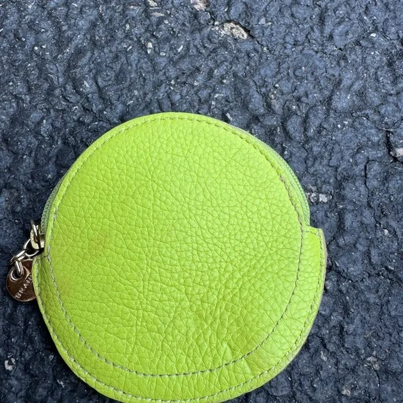 Brahmin Bright Green Leather Coin Pouch - Picture 2 of 4